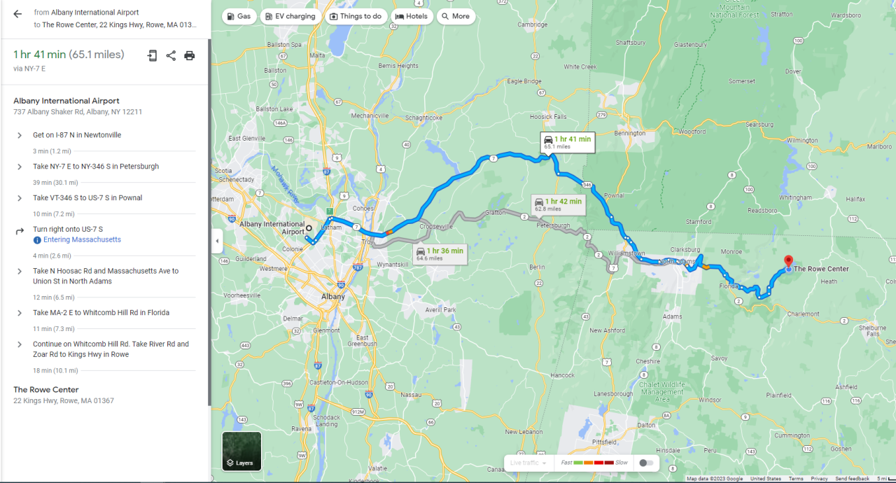 Directions to The Rowe Center The Rowe Center