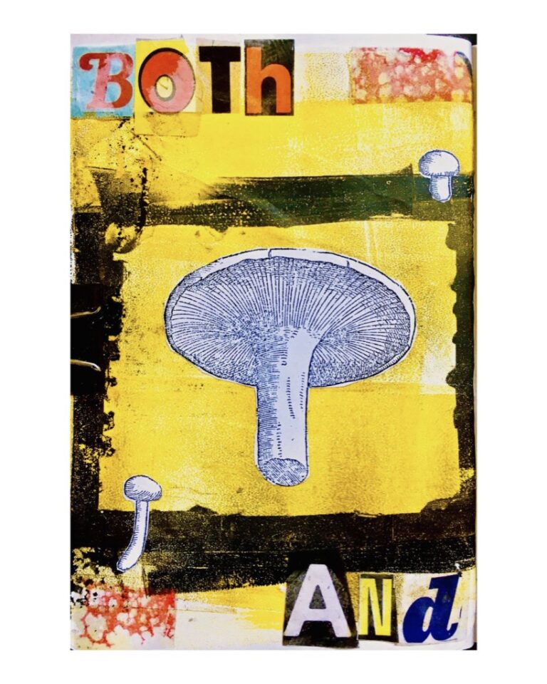 Dana Wilde, Decontextualized #9: BOTH / AND mushroom collage